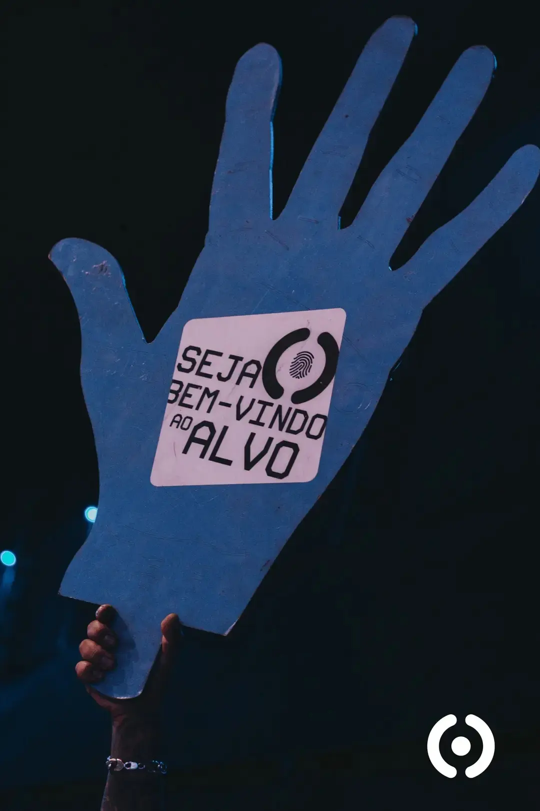 Placa de boas-vindas ao Alvo